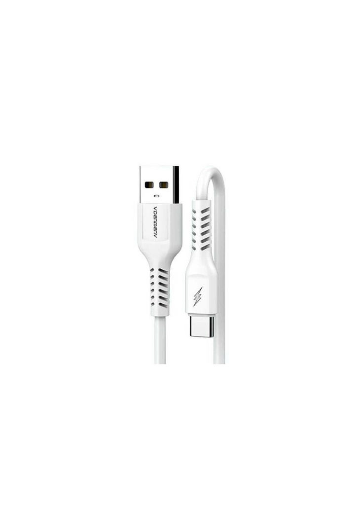 Дата кабеля (m481521) Denmen USB 2.0 AM to USB-C 1.0m 2.4A silicone white (367070858)