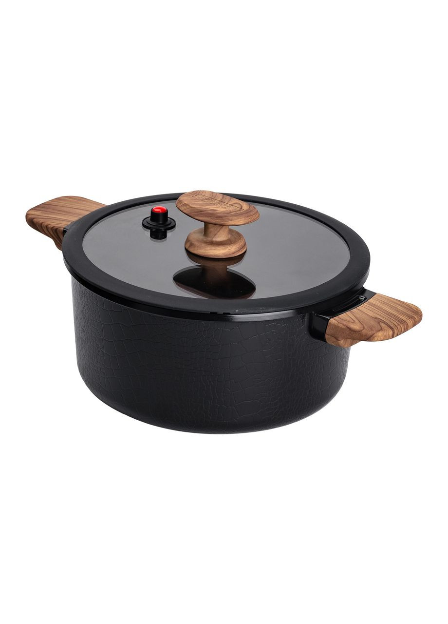 Кастрюля алюминиевая с антипригарным покрытием 3 л Ø 24 см Черный MGC (360455330)