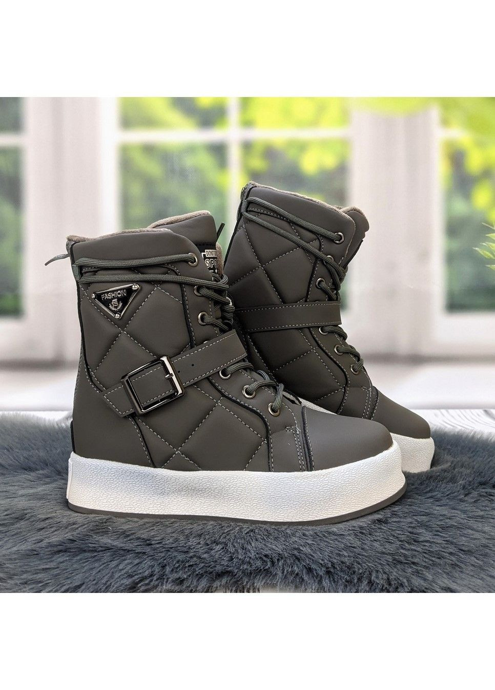 Темно-серые повседневные зимние ботинки детские зимние для девочки Jong Golf