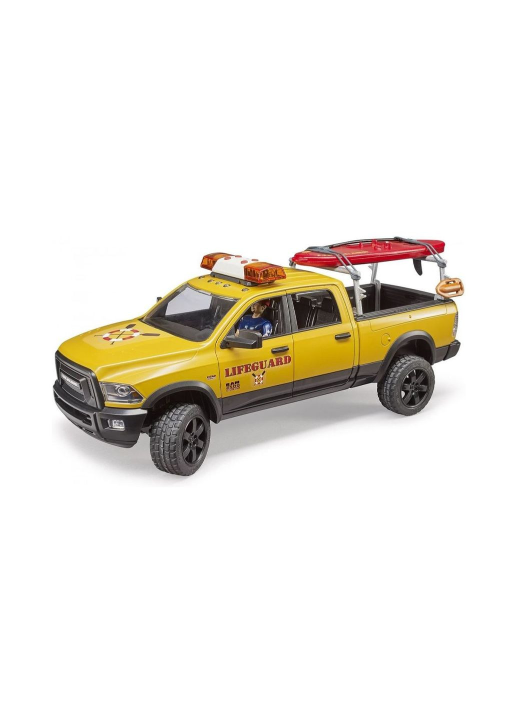 Набір іграшковий - автомобіль рятувальників з фігуркою рятівника колір помаранчевий ЦБ-00250178 Bruder (293940689)