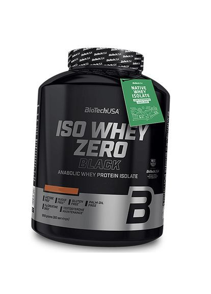 Ізолят Сироваткового Білка, Iso Whey Zero Black, BioTech (USA) 1816г Полуниця (29084023) Biotechusa (341285513)