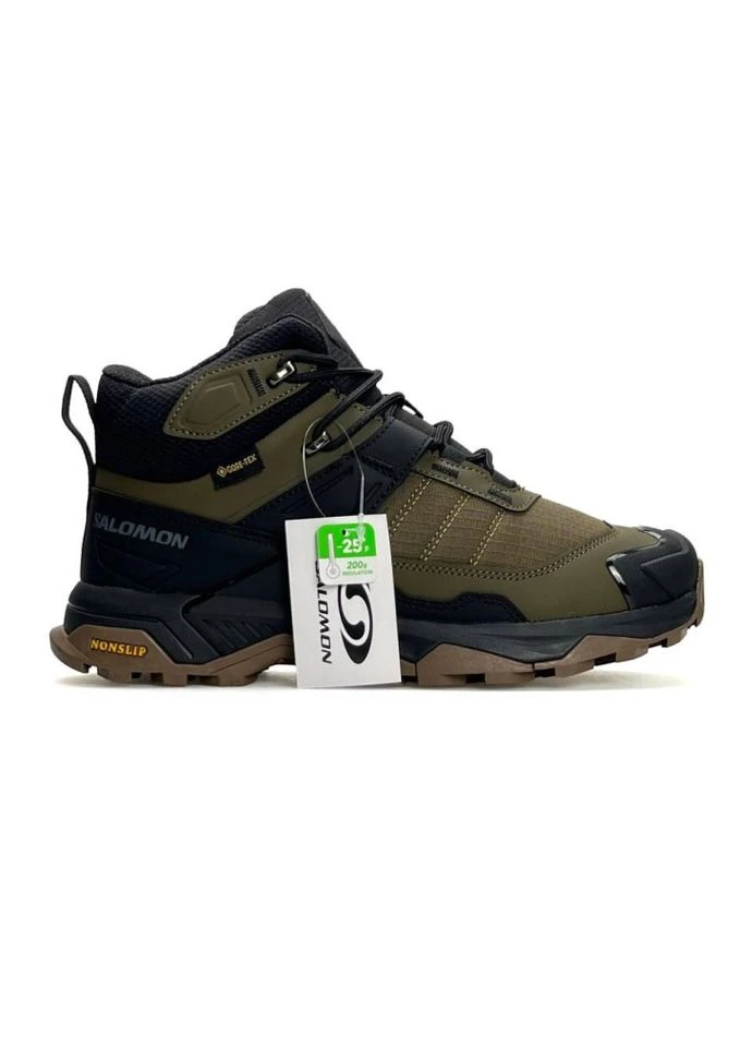 Оливковые (хаки) зимние кроссовки khaki black (размер ) No Brand X Ultra 4 Mid Fur