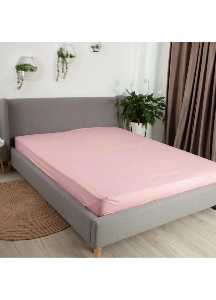 Простынь-чехол на резинке двуспальная Вдохновение 2-04018-30363 180х200 см розовая ТЕП (327791888)