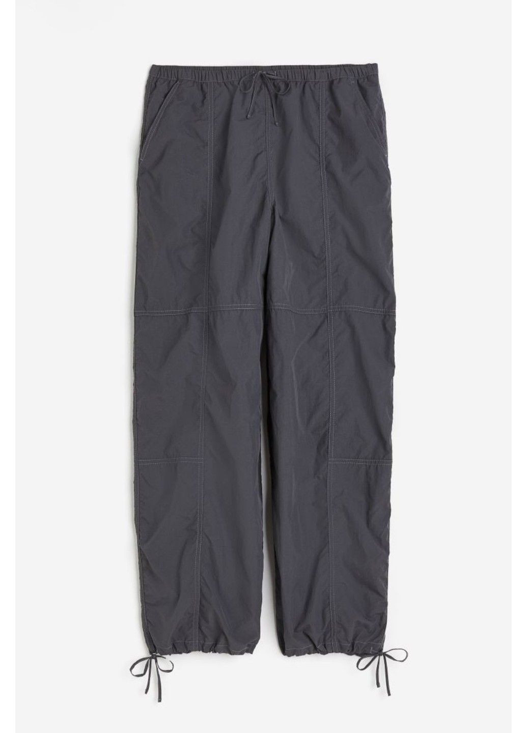 Серые кэжуал летние брюки H&M