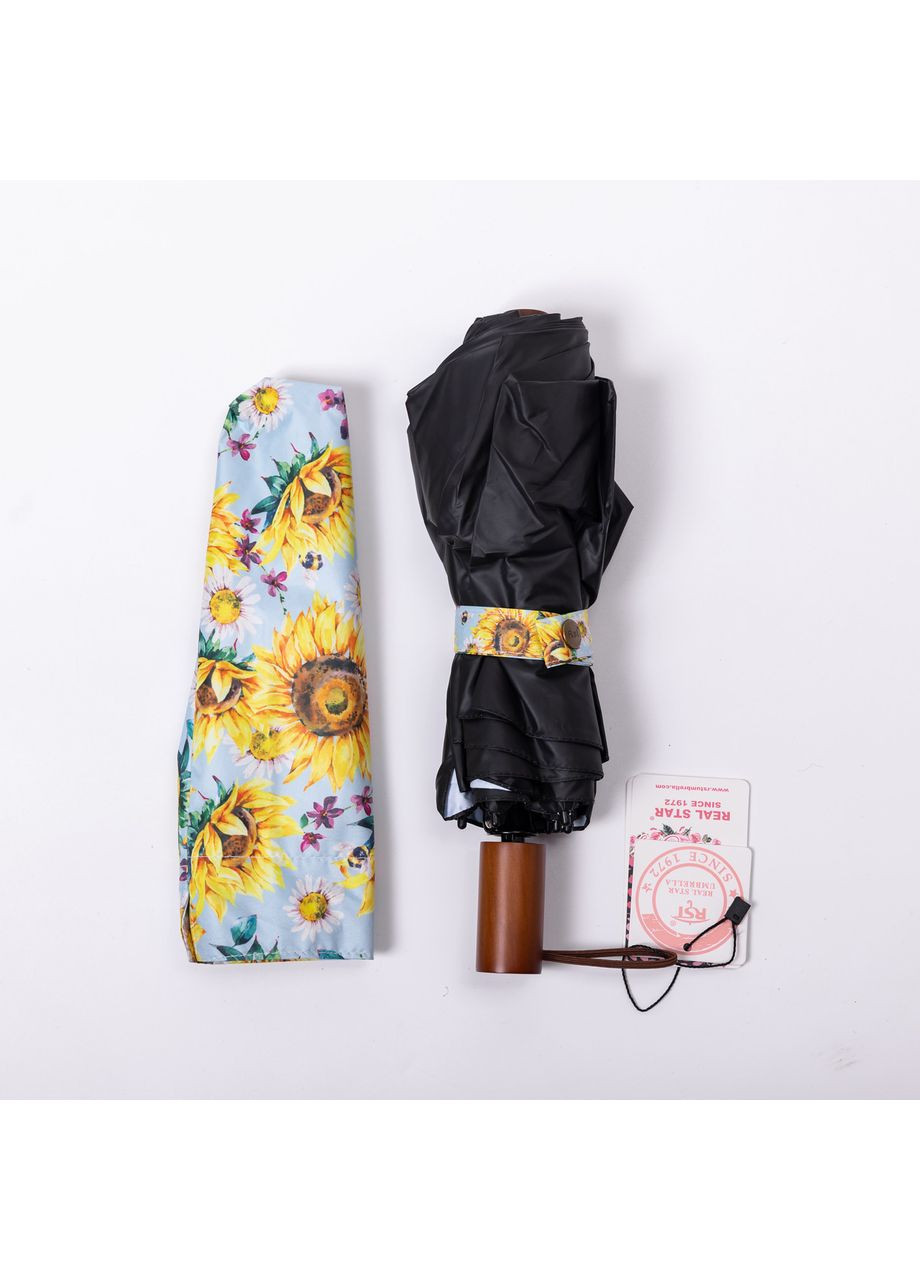 Жёлтый зонт механический элегантный с принтом прочный надежный из полиэстера диаметр 100 см жетлый hp-23-14y Yiwu (370973860)