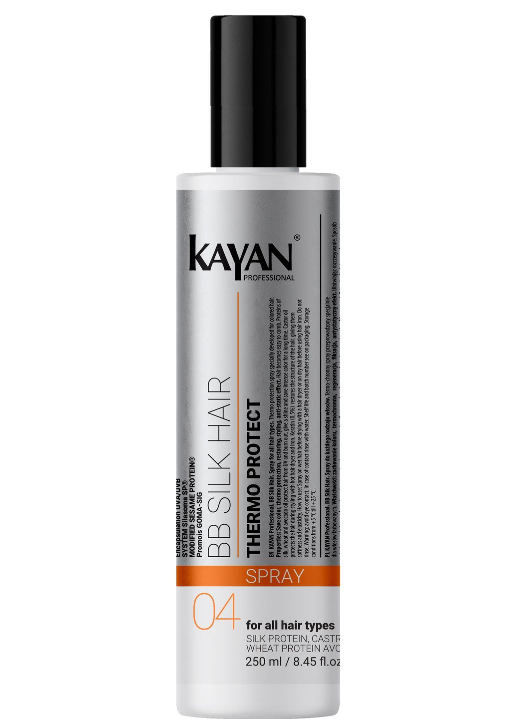 Спрей-термозащита для окрашенных волос Professional BB Silk Hair 250 мл Kayan Спрей-термозахист (308861727)
