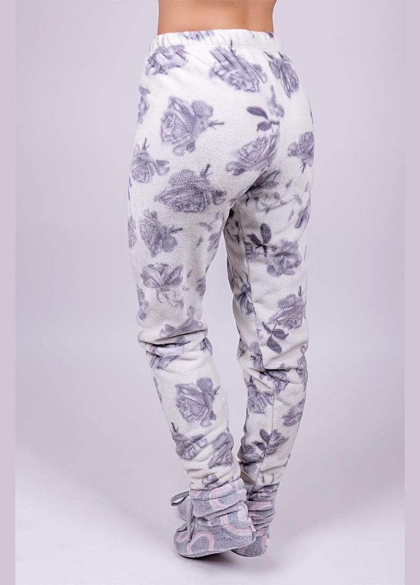 Молочная женский домашний комплект с капюшоном розочки (халат+штаны) кофта + брюки Україна домашний костюм