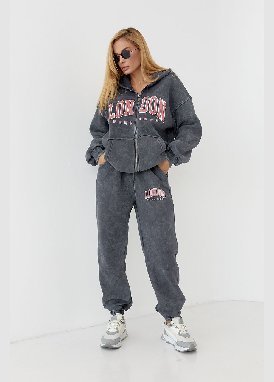Женский теплый спортивный костюм тай-дай с принтом London Liton (296908972)