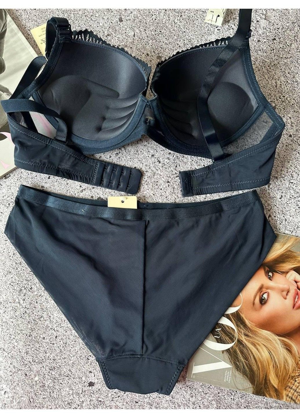 Синий комплект женского белья синий Weiyesi