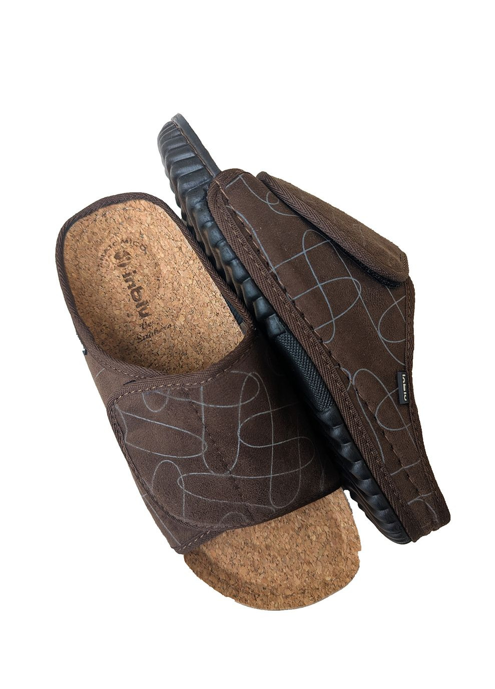 Капці чоловічі відкриті на корковій устілці і з липучкою Inblu (360771662)