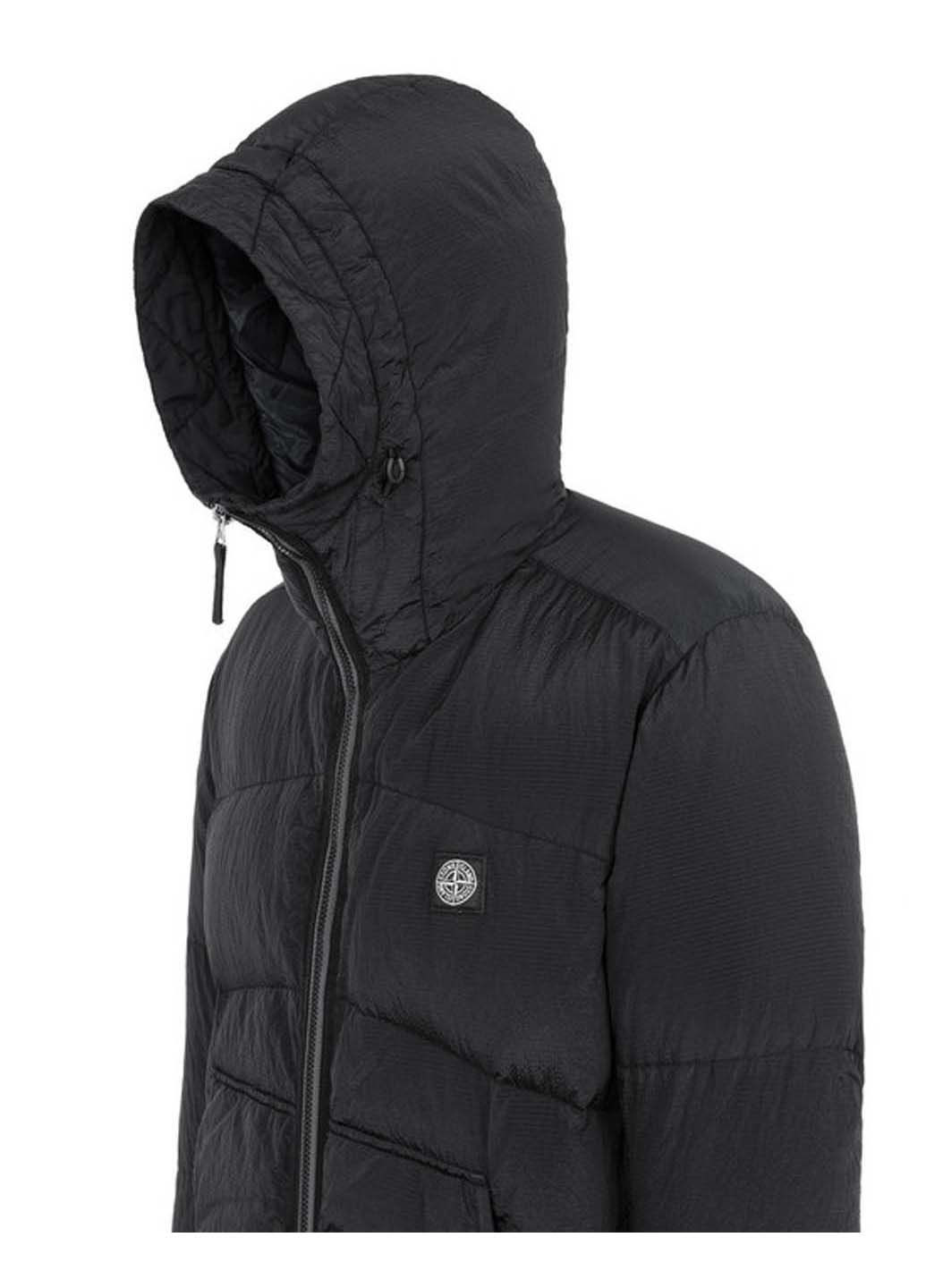 Черная демисезонная куртка 40532 nylon metal watro ripstop tc black Stone Island
