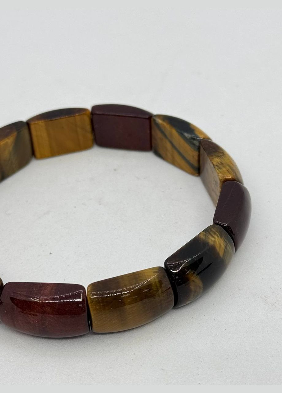 Браслет з тигрового ока 15*11 мм 19 см Коричневий (12499) No Brand (335425121)