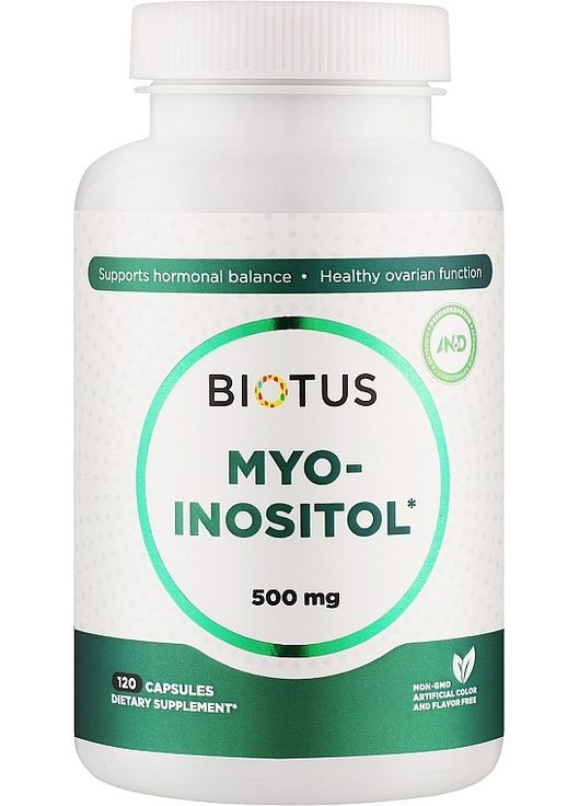 Дієтична добавка "Міо-інозитол", 500 мг Myo-Inositol 120шт (1384263-20248265) Biotus (368657758)