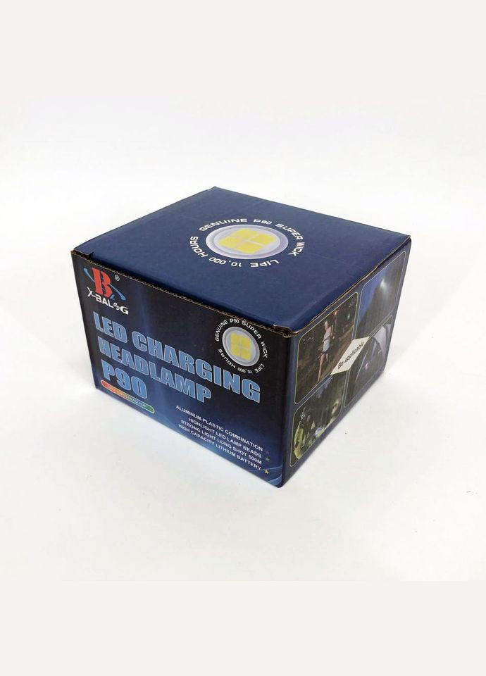 Фонарь налобный светодиодный водонепроницаемый с 2 аккумуляторами BL-T06B-P90, головной фонарик Bailong (364663643)