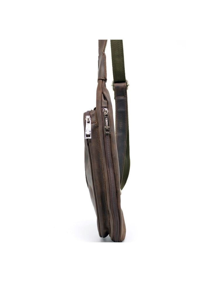 Шкіряний Рюкзак чоловічий на одне плече із кінської шкіри RC-3026-3md бренд TARWA (306373237)