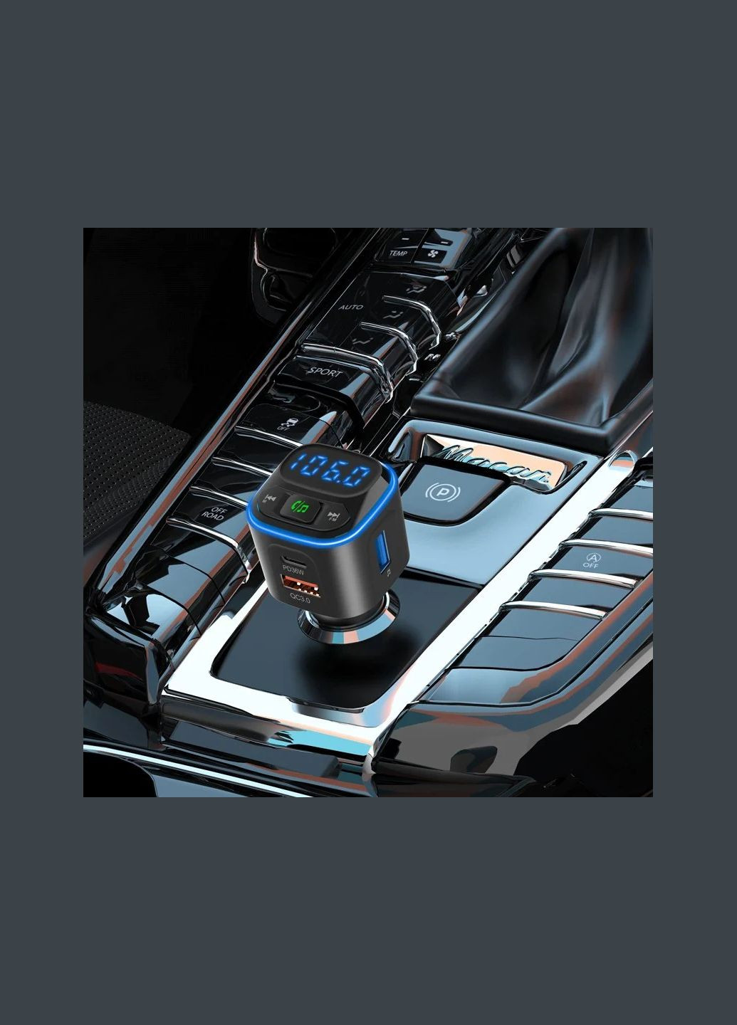 FM модулятор Tune GP-FMT051 (PD/QC) 36 Watt Black Gelius (327432351)