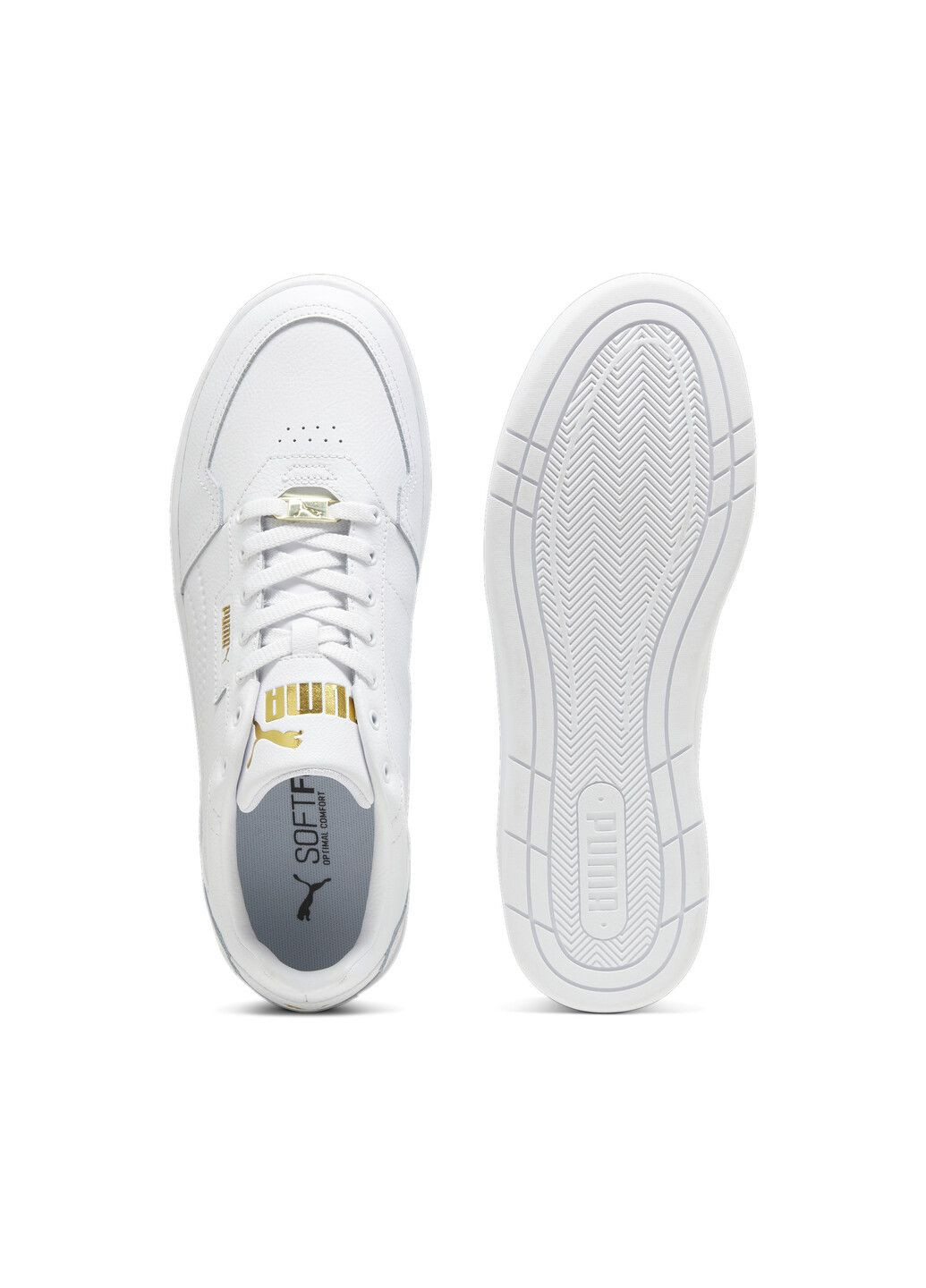Белые всесезонные кеды court classic lux sneakers Puma
