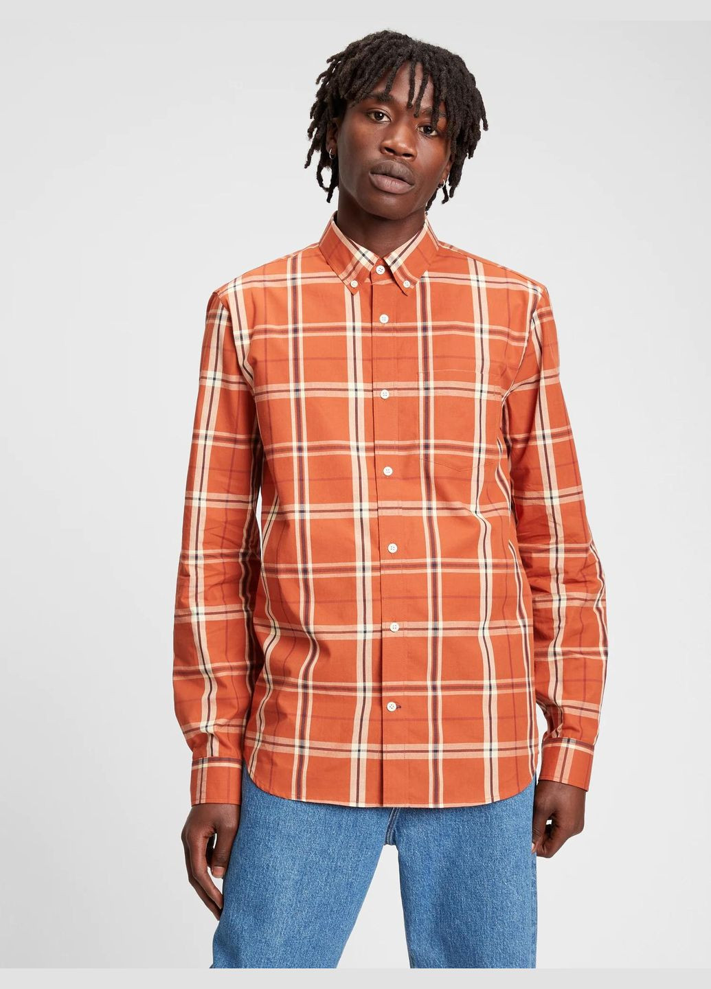 Оранжевая рубашка Gap