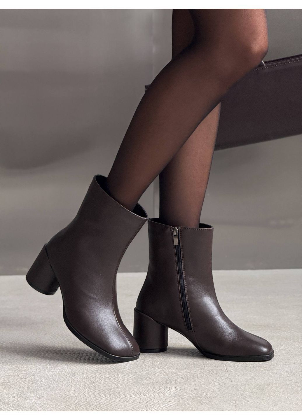 Коричневые демисезонная демисезонные анатомические ботильоны Helen