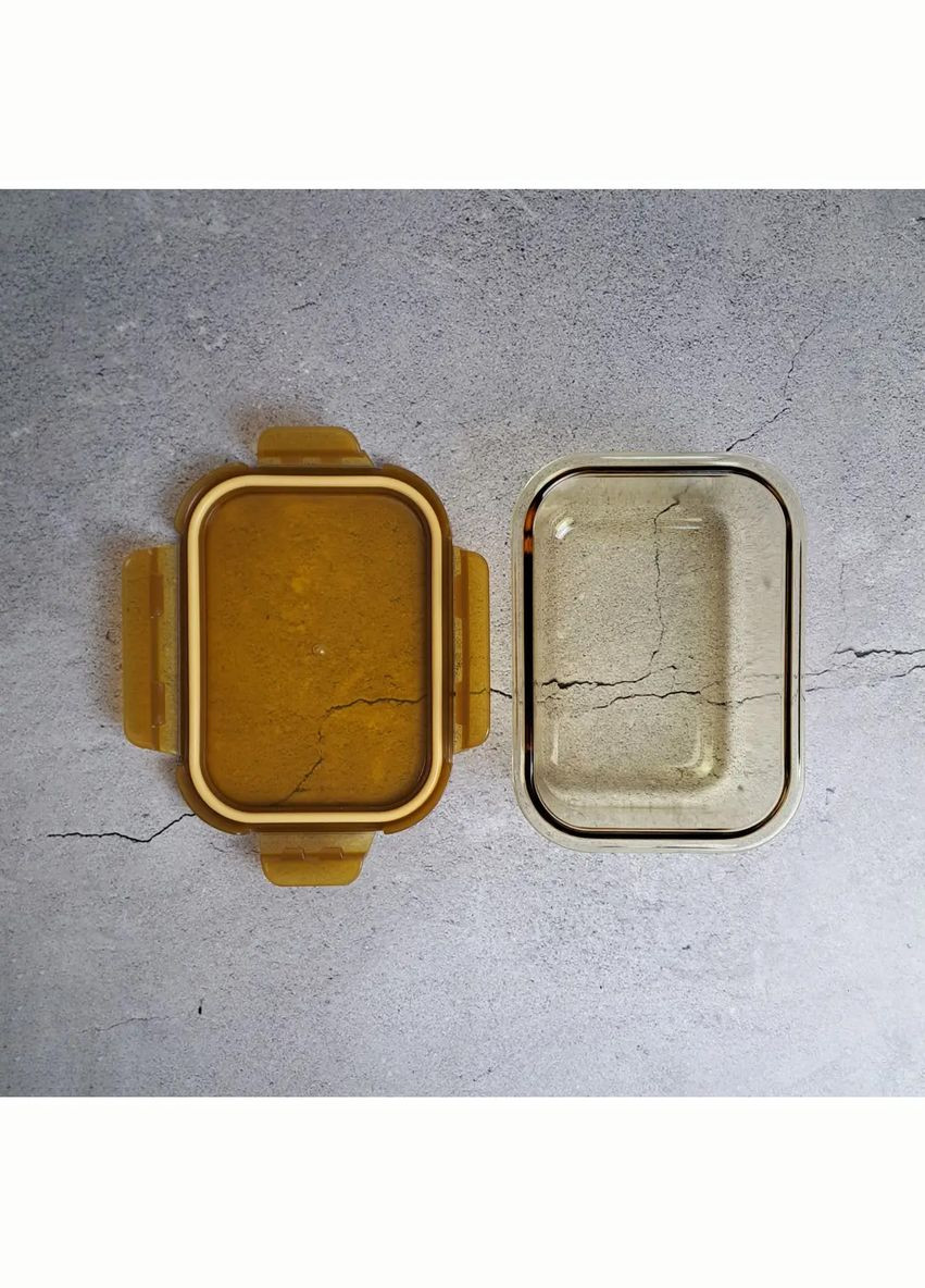 Пищевый контейнер 1040 мл стеклянный с пластиковой крышкой VT-7810 (127041) Vittora (316592508)