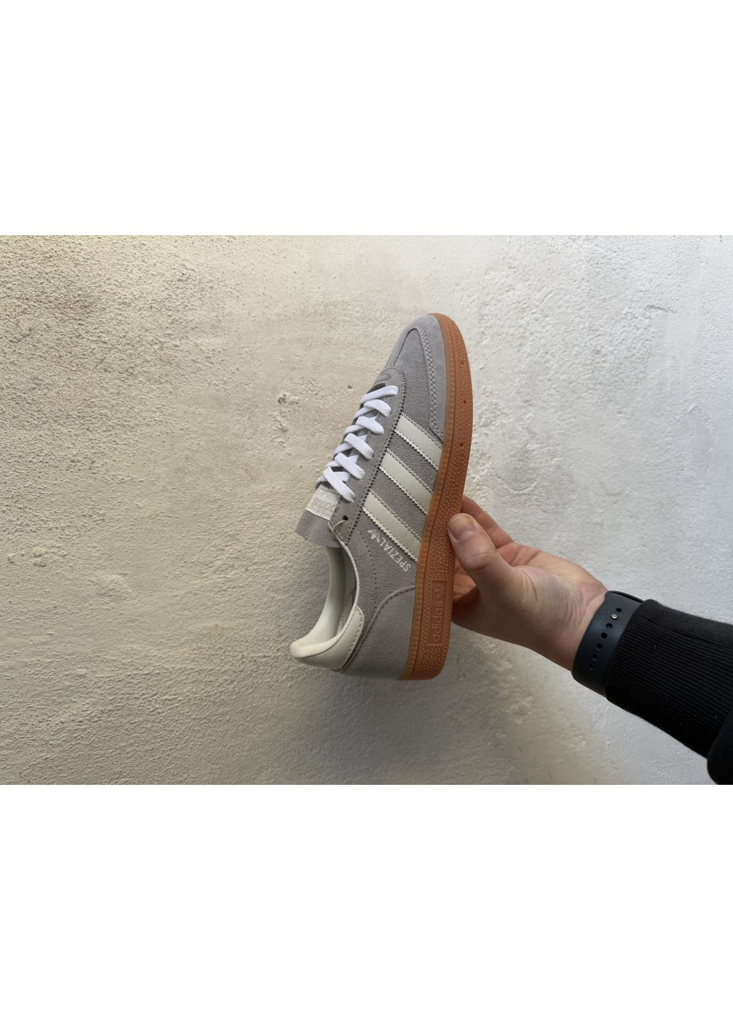 Сірі Осінні кросівки чоловічі adidas spezial grey white адідас спеціал No Brand