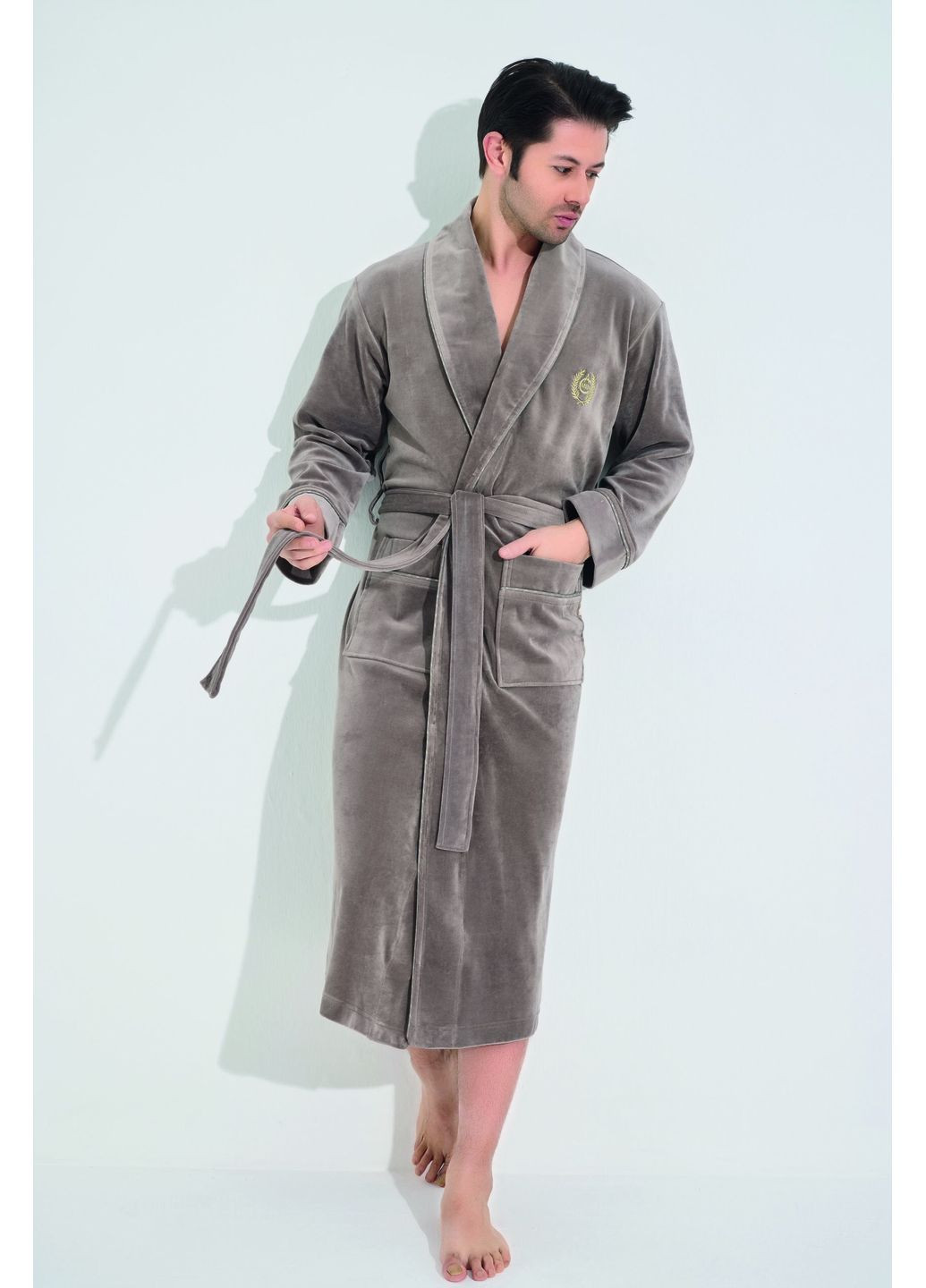 Чоловічий велюровий халат Nusa (364100392)