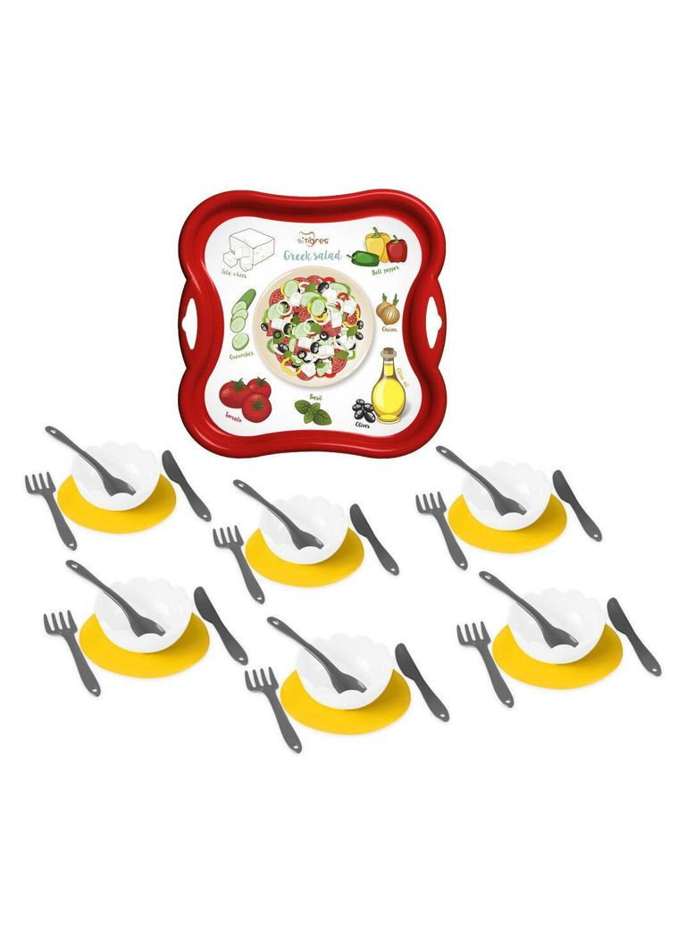 Набор столовой посуды "Салат" на подносе Tigres (290109468)