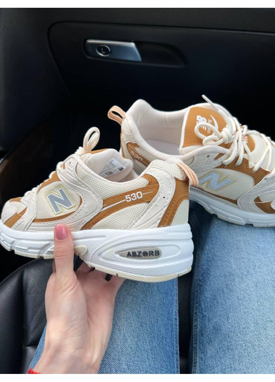 КРОСІВКИ ЖІНОЧІ NEW BALANCE 530 BEIGE WHITE V2 НЬЮ БЕЛАНС 530 No Brand бежеві демісезони (368884449)