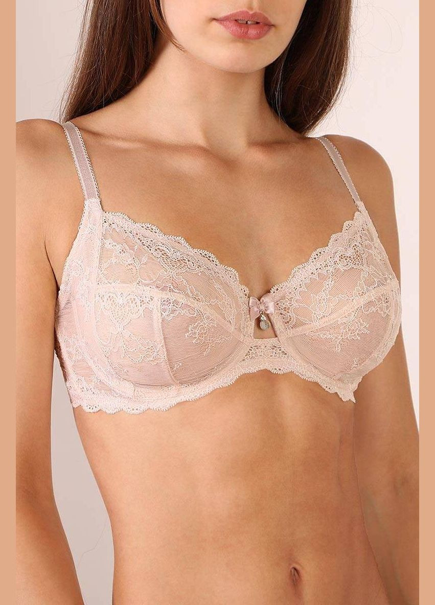 Светло-розовый брасьер мягкий бюстгальтер из кружева Orhideja с косточками