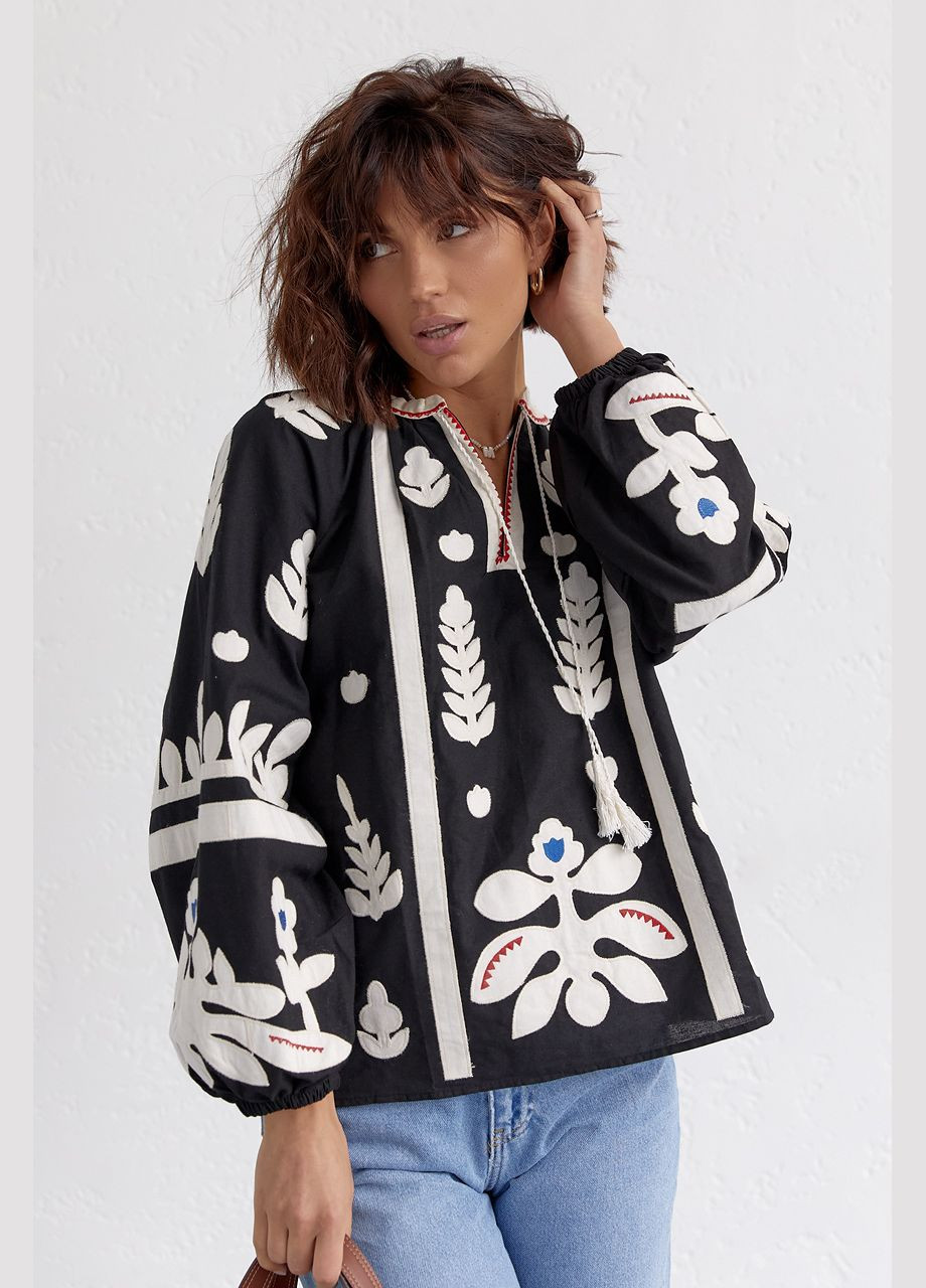 Жіноча вишиванка Мавка чорна ESQ 3910 (303898855)