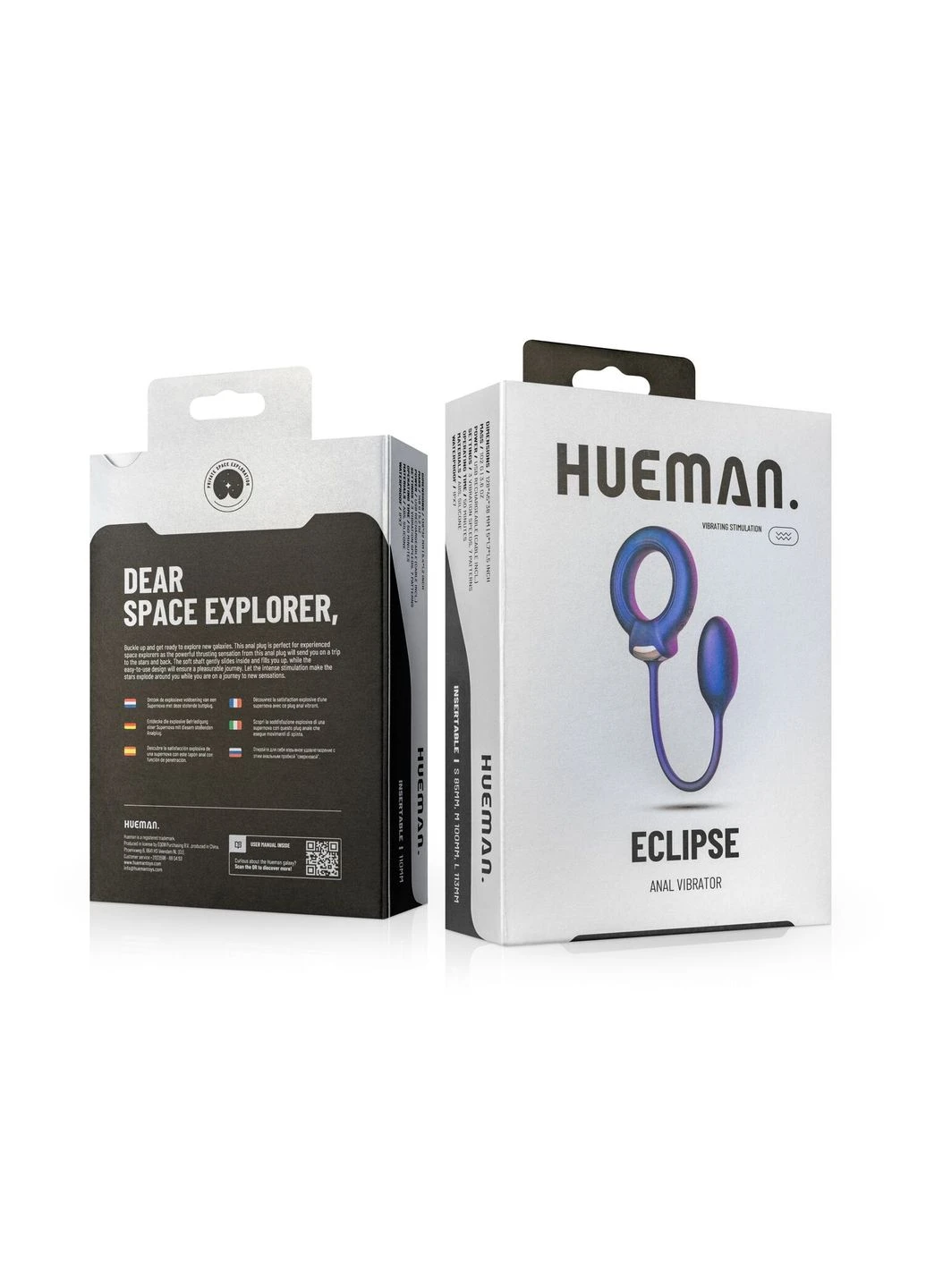 Ерекційне віброкільце з віброяйцем Eclipse Anal Vibrator Hueman (389902367)