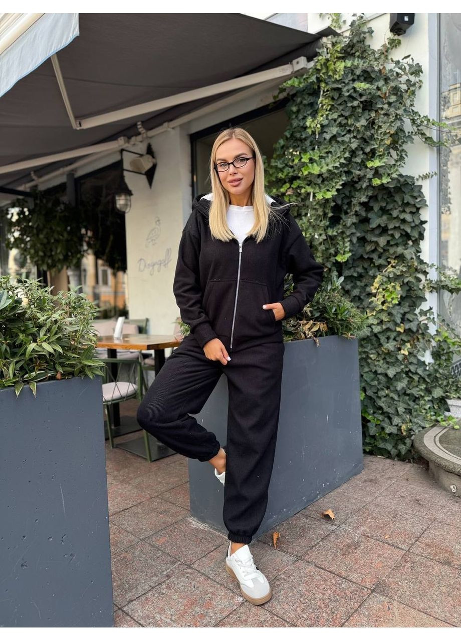 Женский вельветовый костюм на меху (худые + джогеры) | Замеры в описании DK/DL Мода без кордонів (361929505)