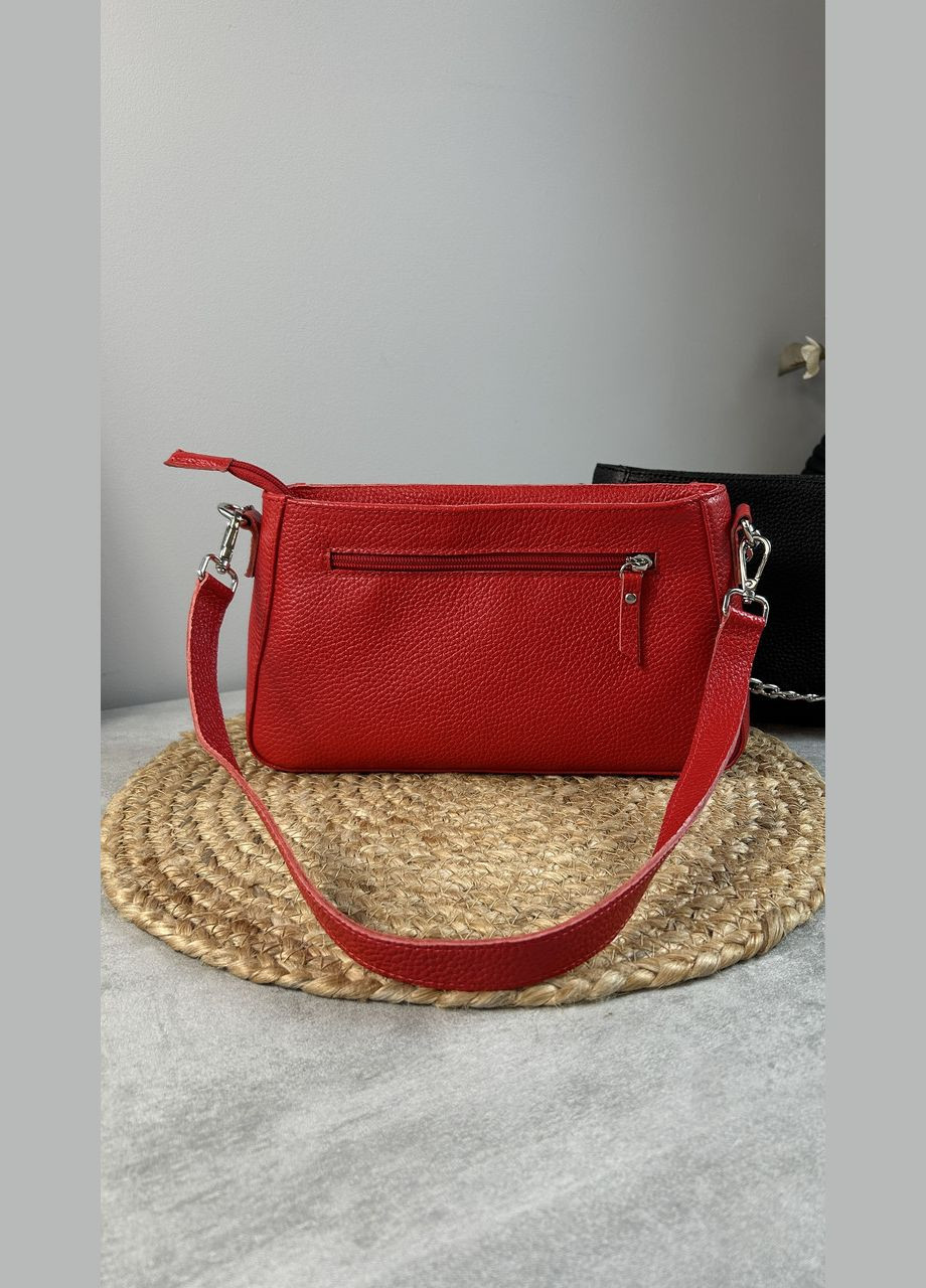 Жіноча шкіряна сумочка, Стильна сумка з натуральної шкіри, маленька червона сумка на плечі No Brand (354721943)