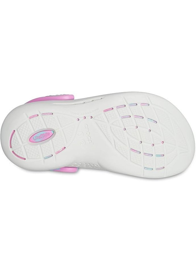 Серые детские сабо кроксы literide 360 clog pearl multi Crocs