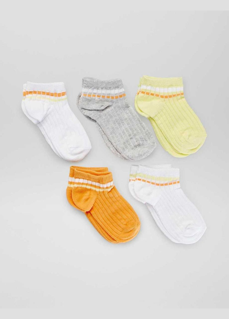 Помаранчеві шкарпетки,помаранчевий-білий, Kiabi (337471746)