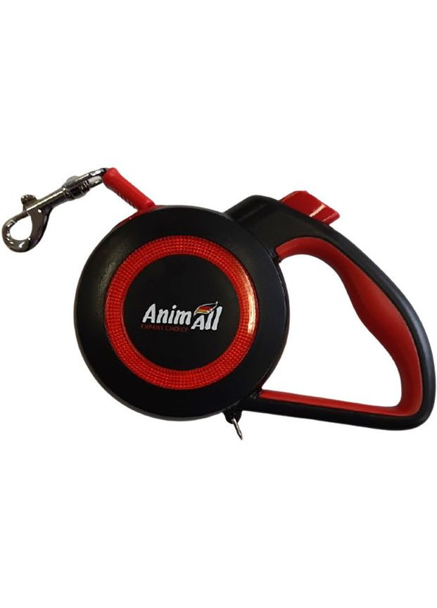Поводокрулетка Reflector для собак весом до 50 кг, 5 м, L красно-чёрный, MS7110-5M Энимал AnimAll (278309020)