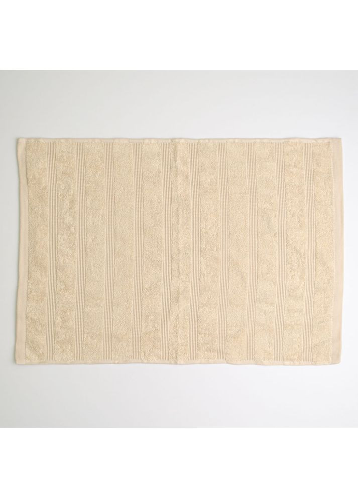 Махровий рушник для ніг з полосками 50х70см 450г/м2 ( ) GM Textile бежевий
