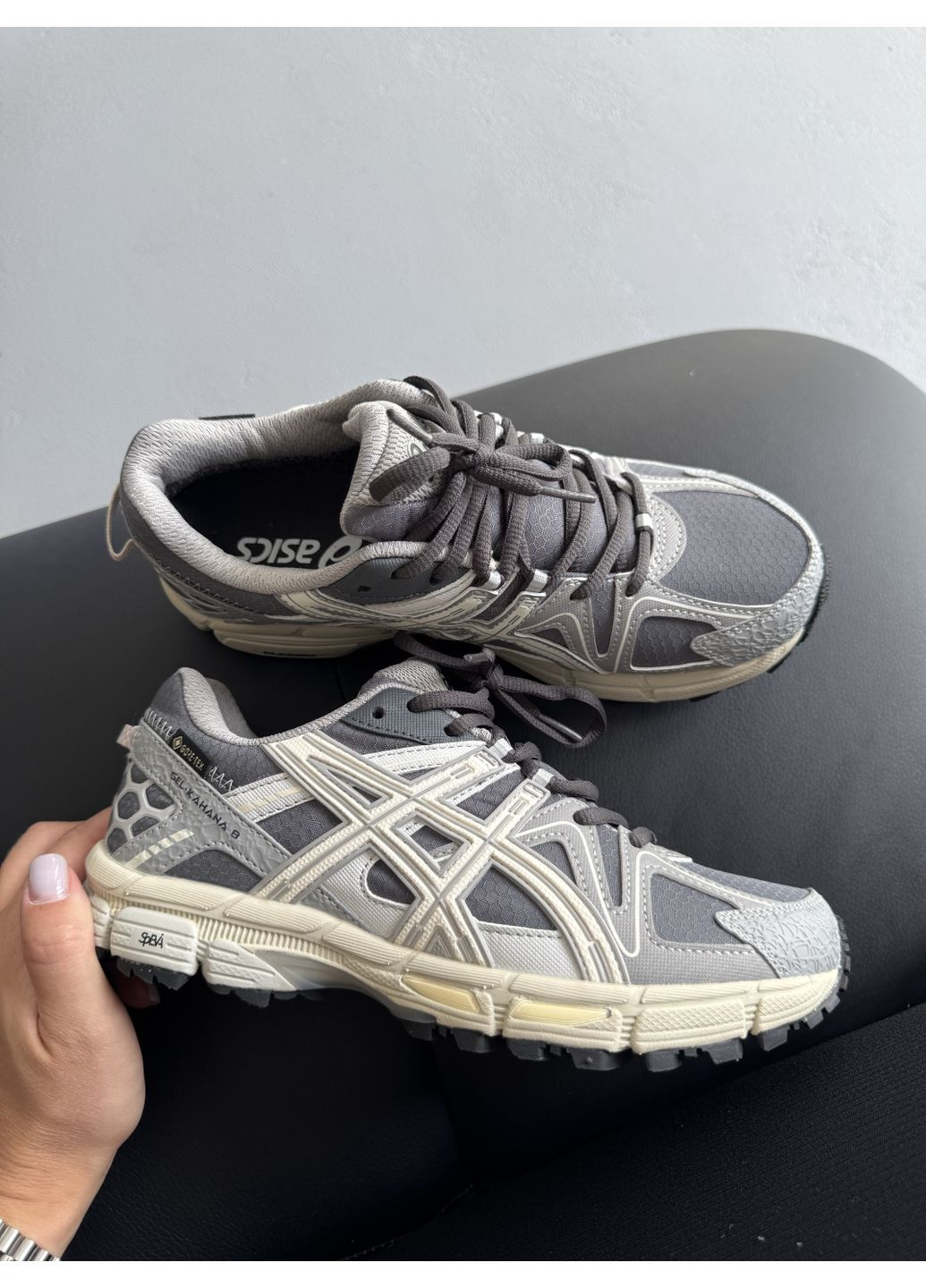 Кроссовки женские и мужские Asics Gel Kahana 8 Grey Gore-Tex | Асікс Гель-Кахана 27 серые демисезоны (370286730)