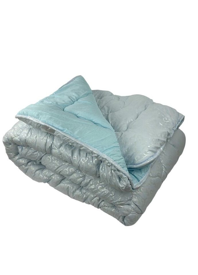 Одеяло двуспальное закрытое Завиток 20369 175х215 см голубое Arda (328391739)