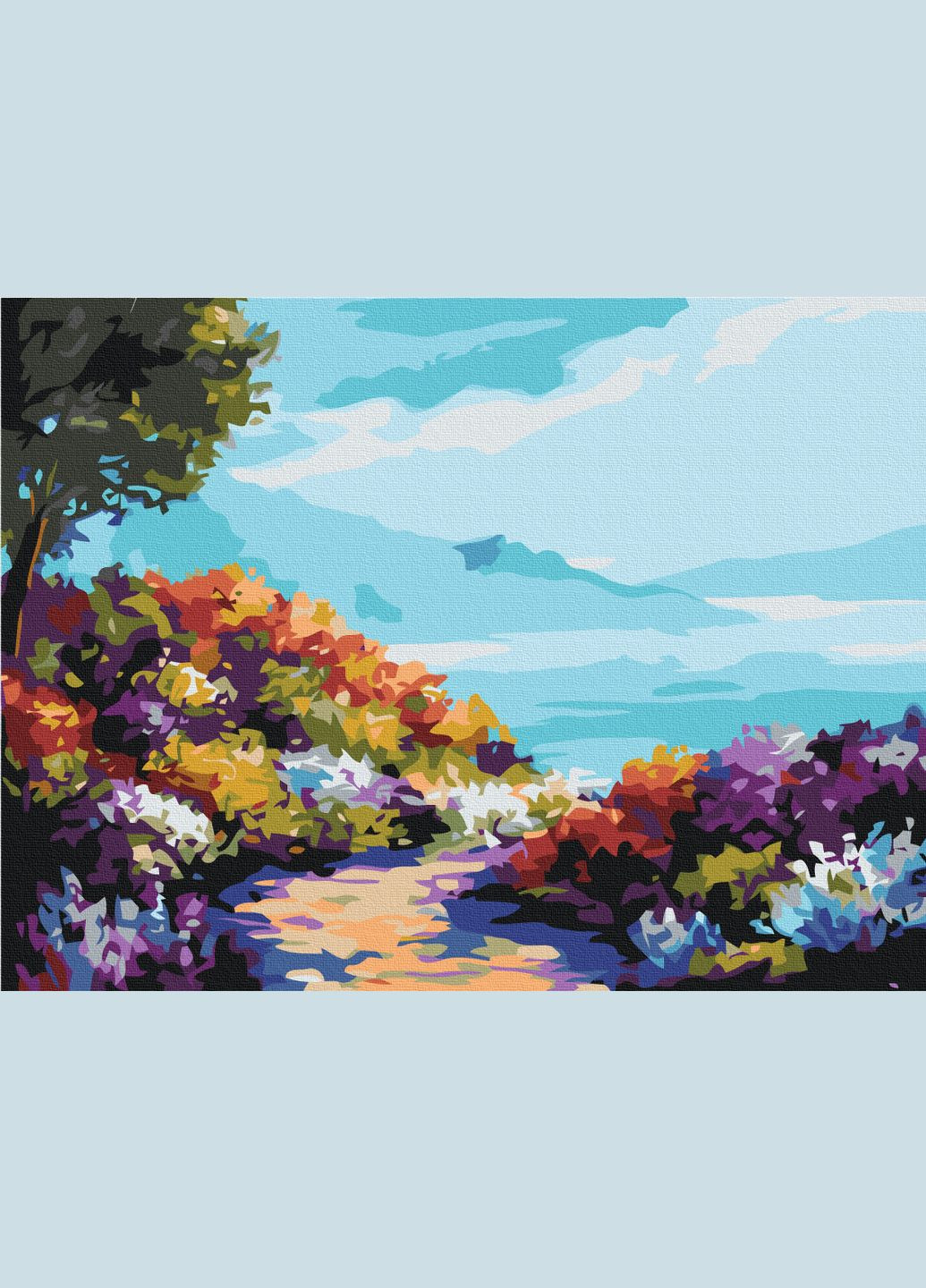 Картина за номерами Квіти біля моря 30х40 см Пейзаж природа Ліс Море Розпис по полотну RBS1006 Brushme (308988087)