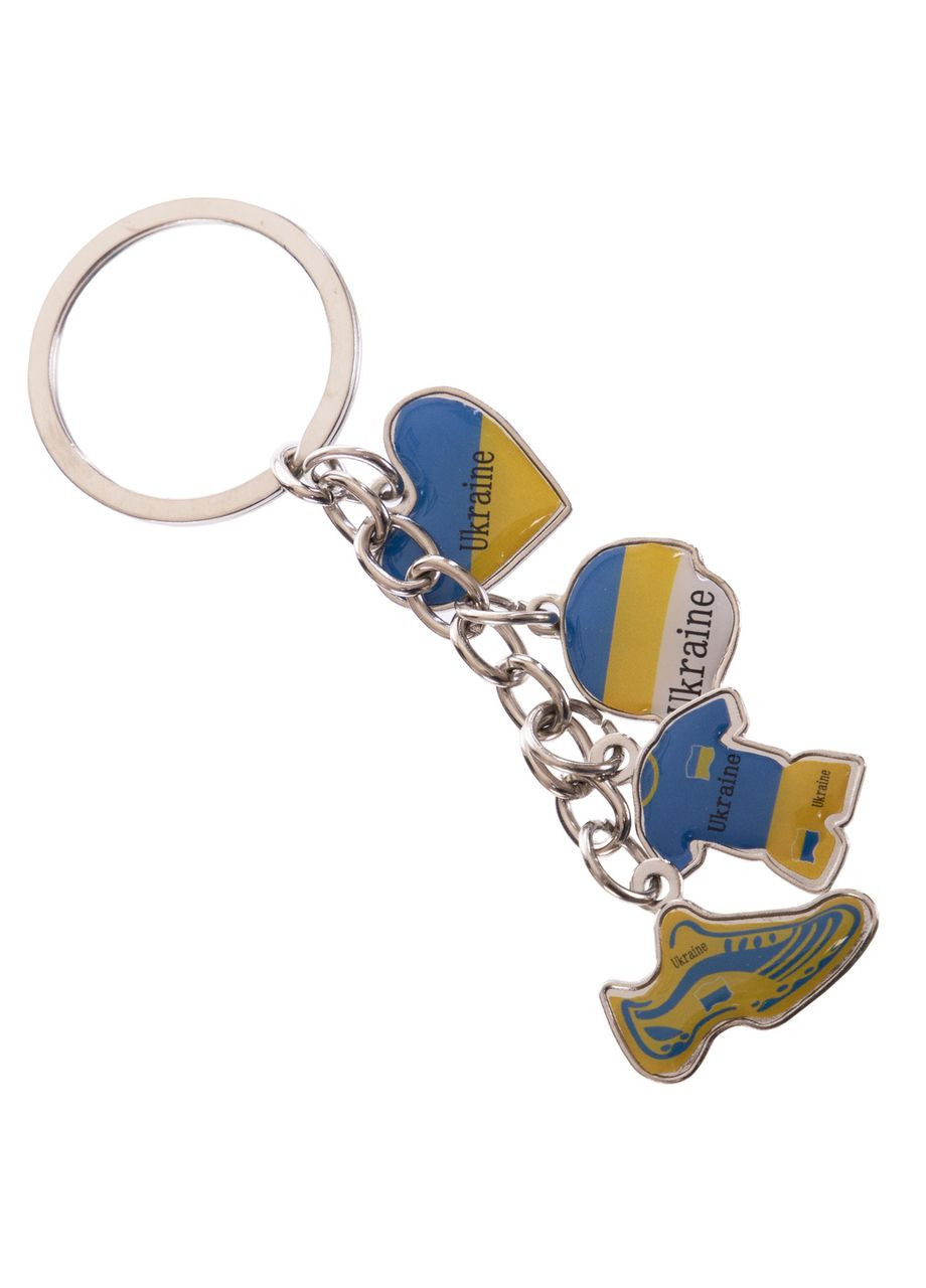 Брелок SP-I Love Ukraine FB-6086 (металл хром) (FB-6086) SP-Sport (361434745)