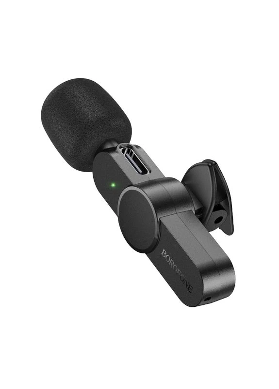Беспроводная микрофонная система петличная (Type-C) Black Borofone BFK12 Trophy (390091788)