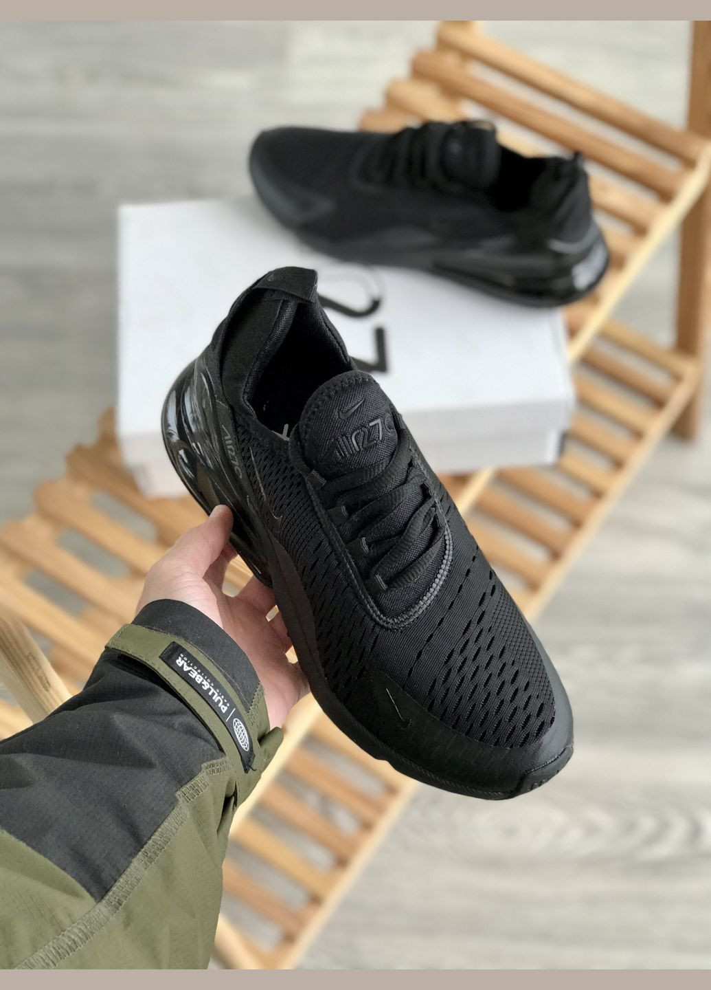 Кроссовки женские и мужские Nike Air Max 270 black| Найк Аир Макс 270 черные No Brand чёрные демисезоны (307288658)