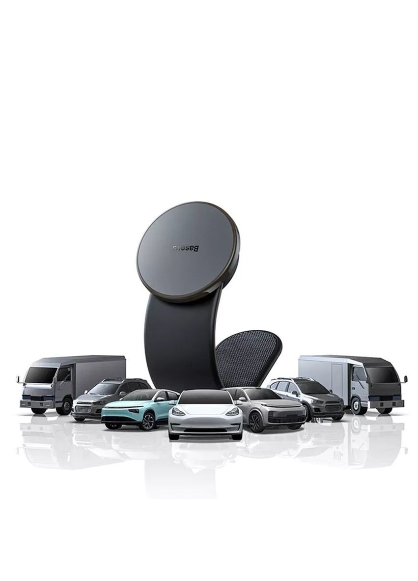 Автодержатель для телефона с БЗП Magnetic Wireless Charging Car Mount Cluster Black Baseus C02 Pro Series (340278357)