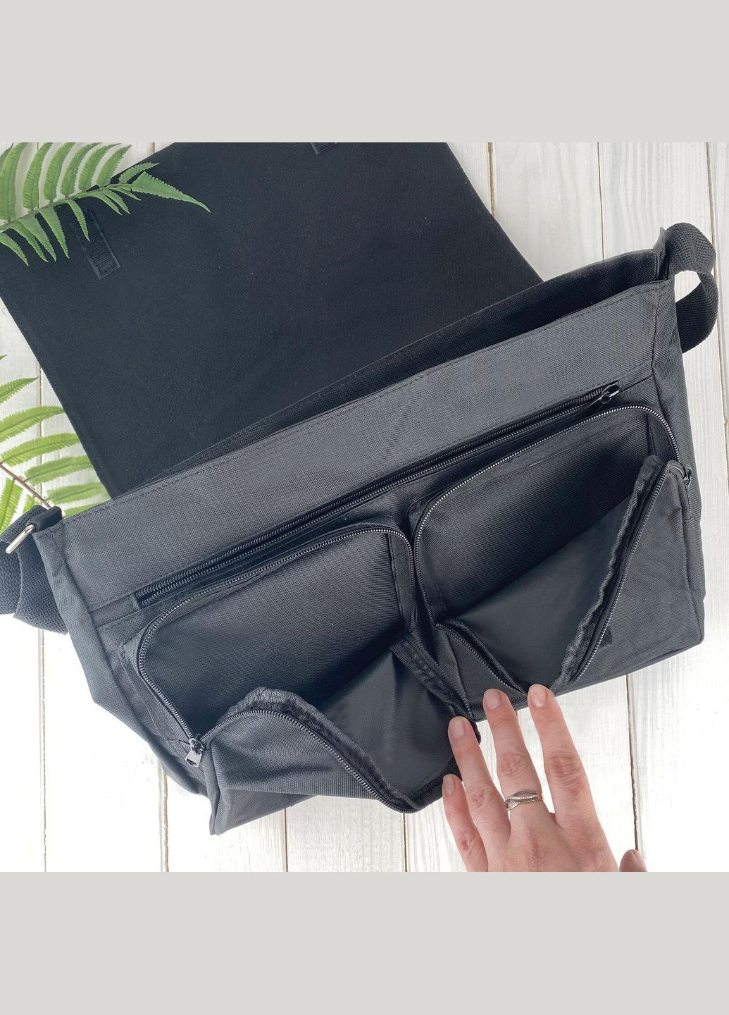 Мужская (женская) сумка через плечо для спортзала дорожная универсальная Style #012 Черный No Brand (322119115)