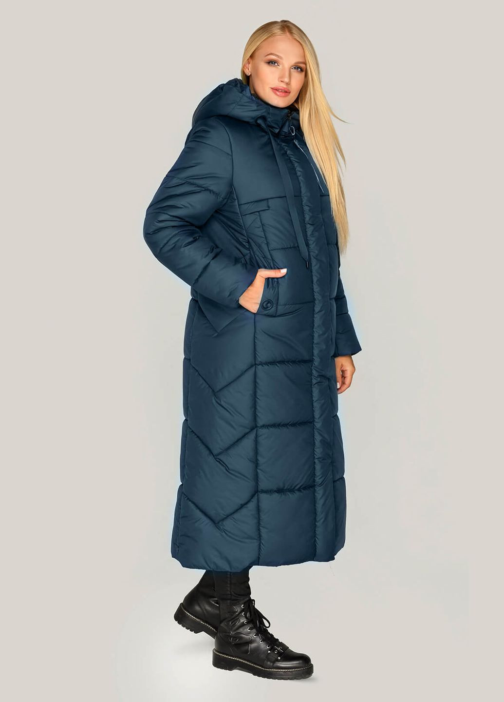 Морской волны зимняя зимня куртка-пальто сандра MioRichi