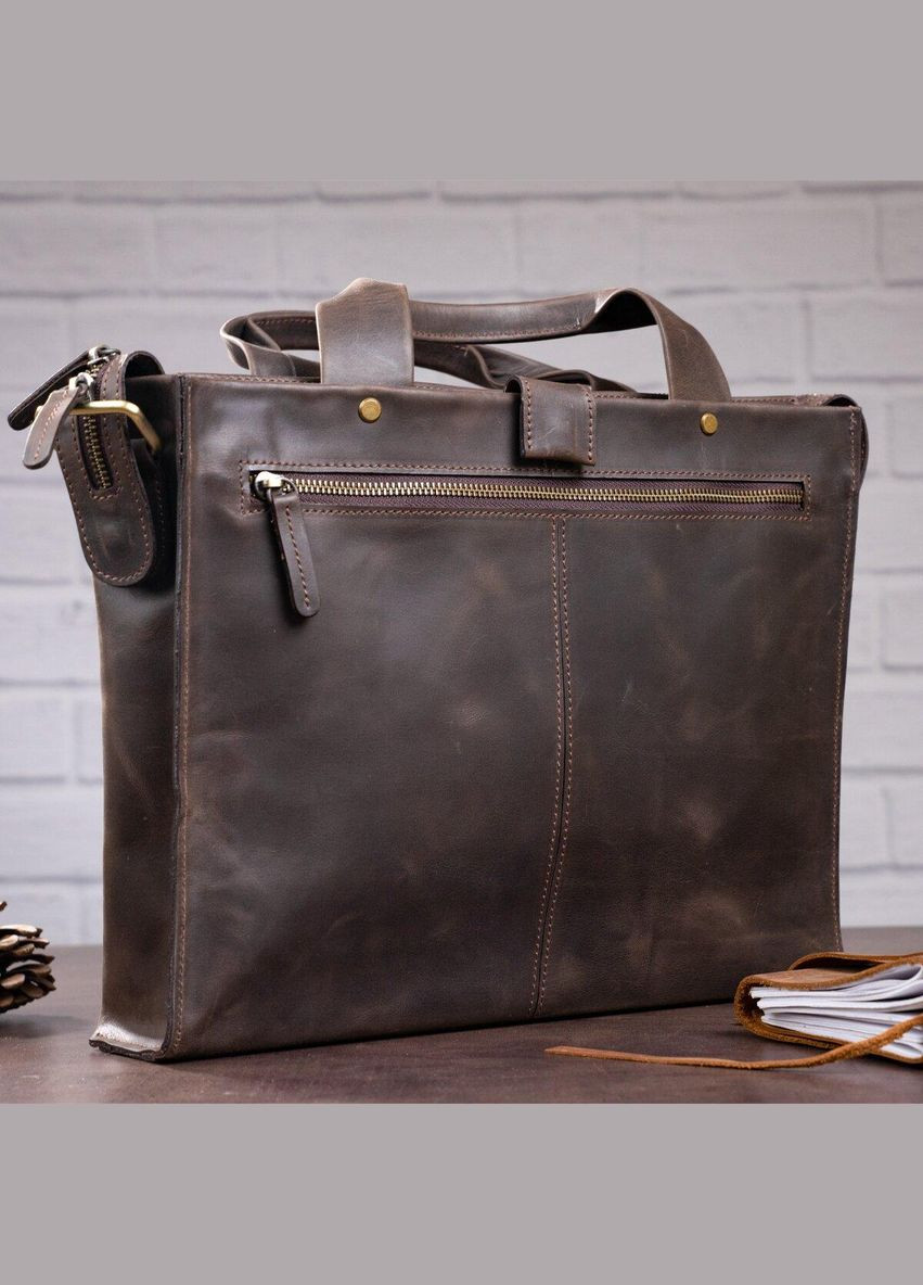 Сумка чоловіча 11115 шкіряна Коричнева Shvigel (298570531)