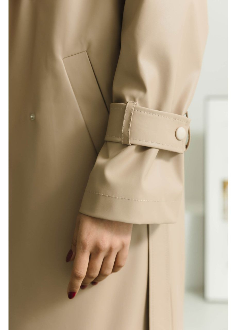 Бежевое демисезонное Бежевый тренч из эко-кожи Seventeen