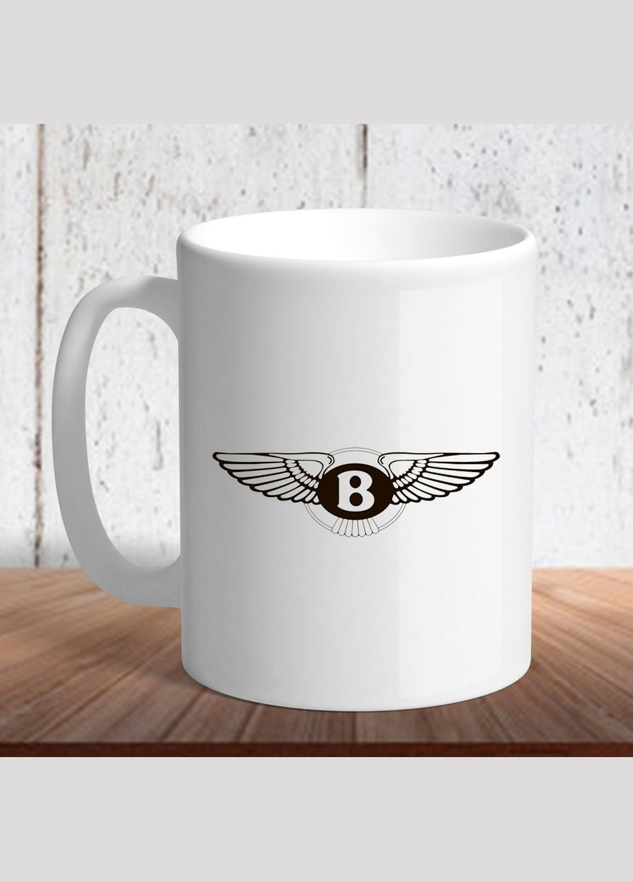 Білий кухоль (чашка) з логотипом автомобіля "Bentley3" Кавун Чашка (316113200)
