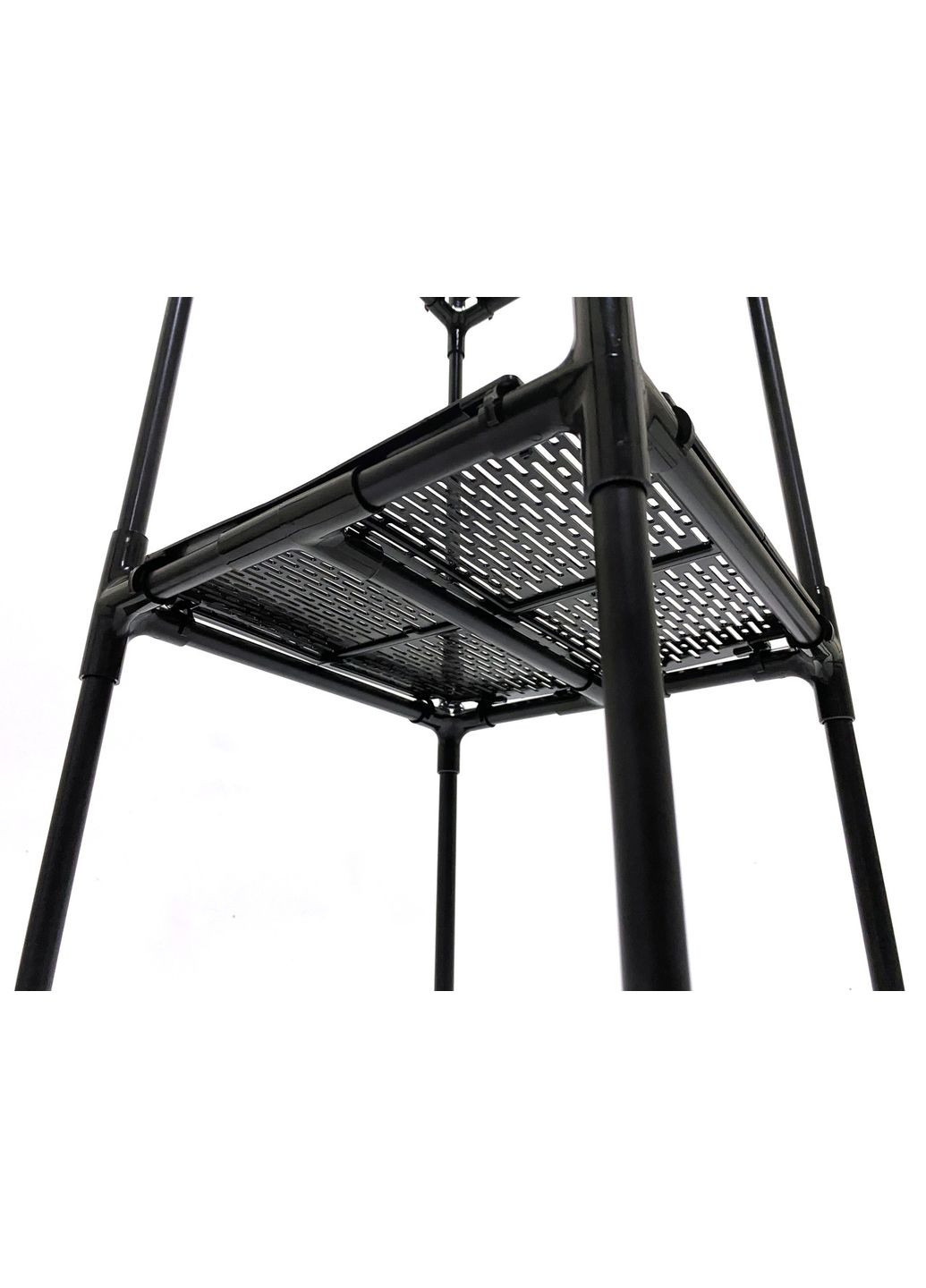 Кутова підлогова полиця у ванну кімнату з вішалкою для плічок Cornetta Broody (300778450)